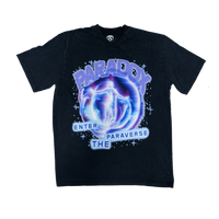 "PARAVERSE" Lightning Arc Logo Tee (VINTAGE BLACK)