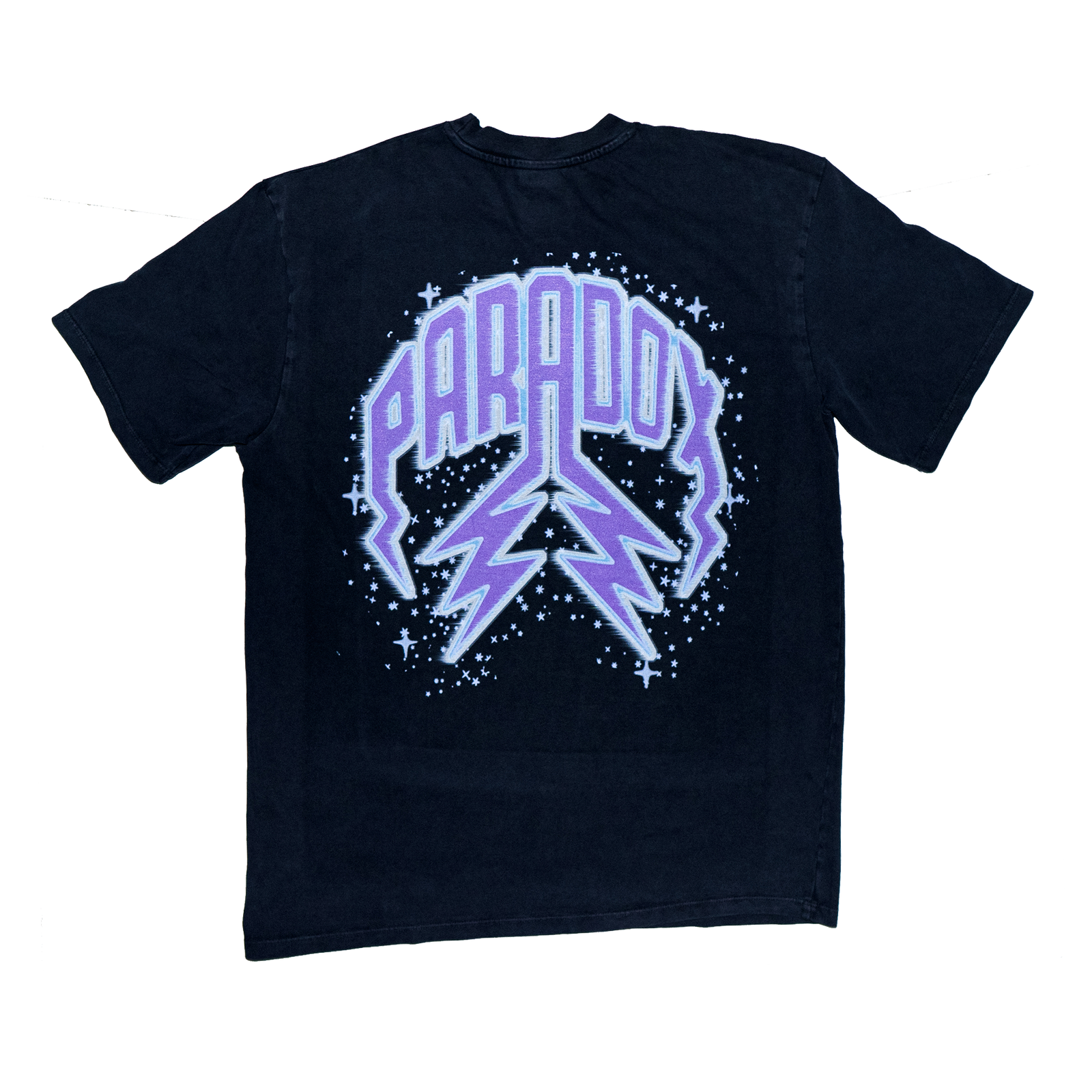 "PARAVERSE" Lightning Arc Logo Tee (VINTAGE BLACK)