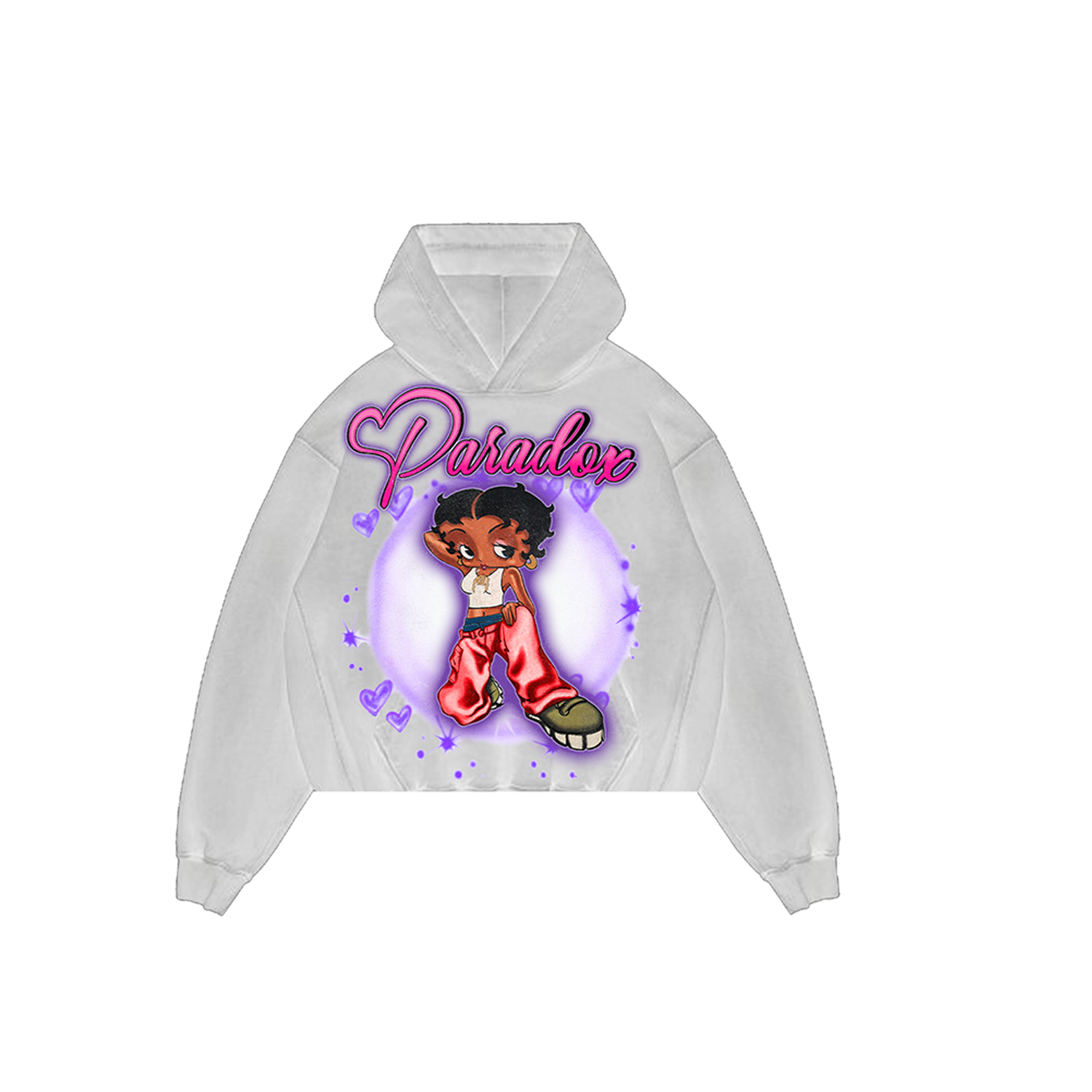"BETTY BOOP" PULL-OVER HOODIE (WHITE)