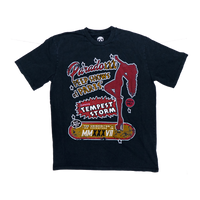 "PRDXXX PEEP SHOWS" Lightning Arc Logo Tee (VINTAGE BLACK)
