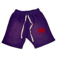 "PRDX" Lightning Arc Logo Sweatshorts (PURPLR/RED)
