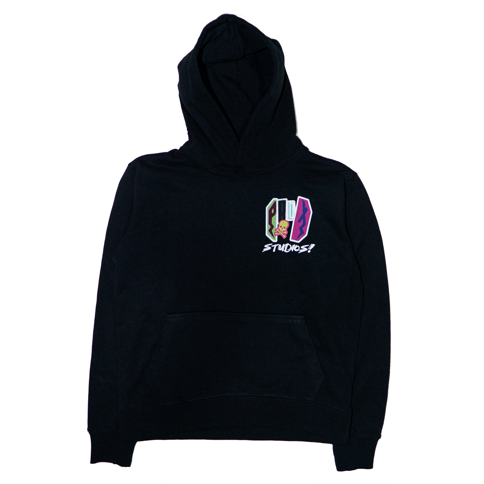 "RANSOM NOTE" Lightning Arc Logo Pull-Over Hoodie (BLACK)