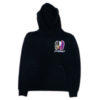 "RANSOM NOTE" Lightning Arc Logo Pull-Over Hoodie (BLACK)