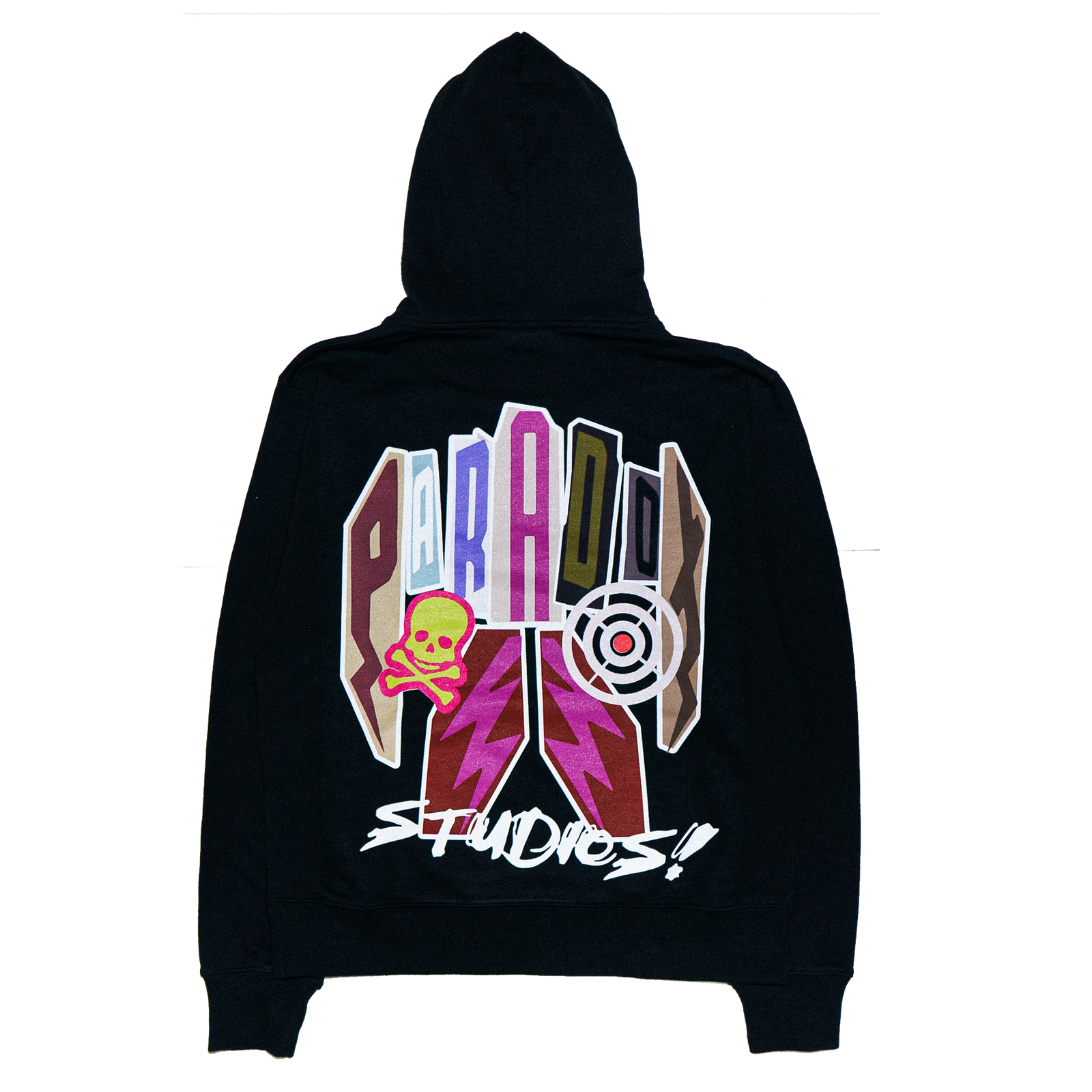 "RANSOM NOTE" Lightning Arc Logo Pull-Over Hoodie (BLACK)