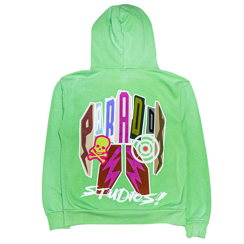 "RANSOM NOTE" Lightning Arc Logo Pull-Over Hoodie (SUMMER GREEN)