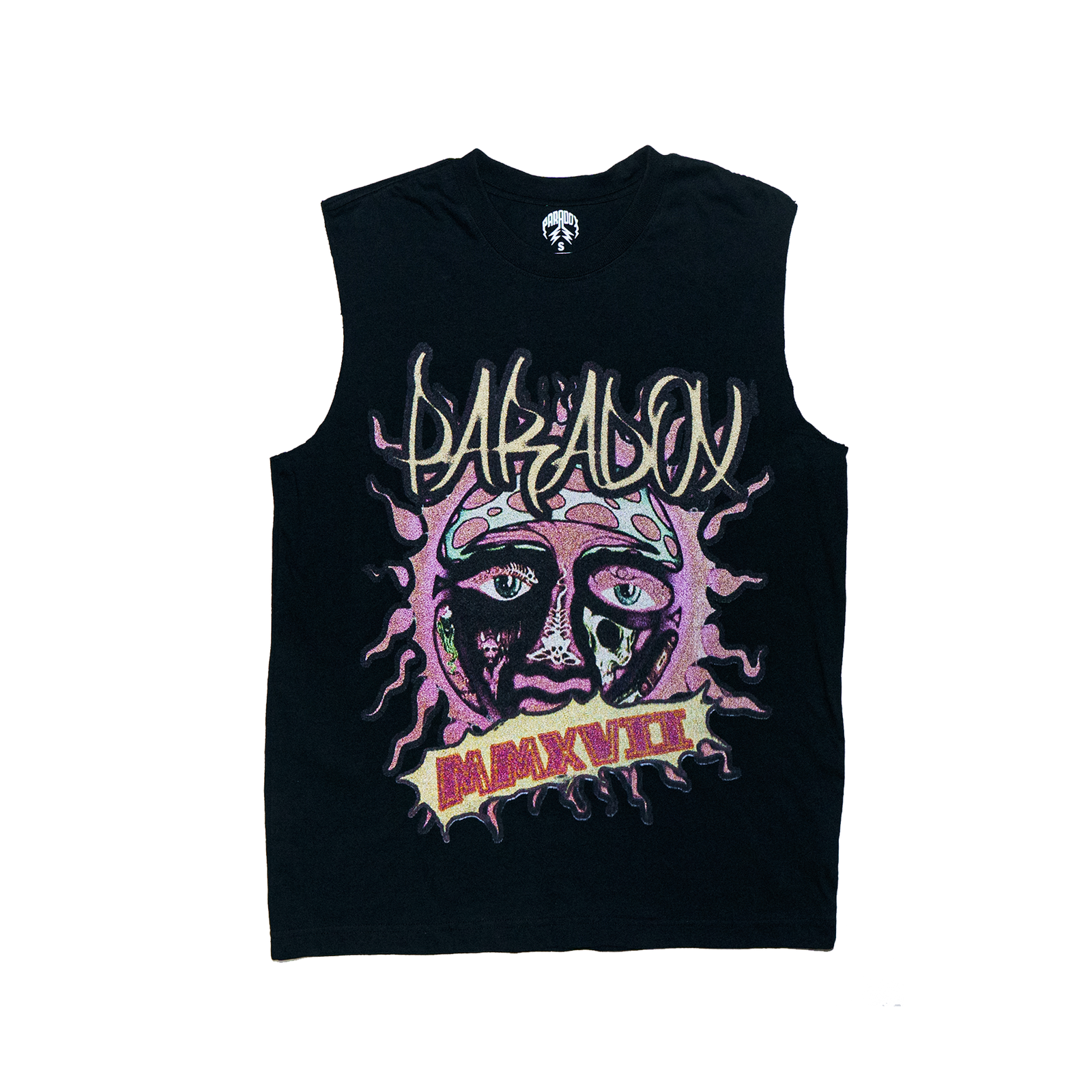 "PARADOX SUN" Sleeveless Tee (BLACK)