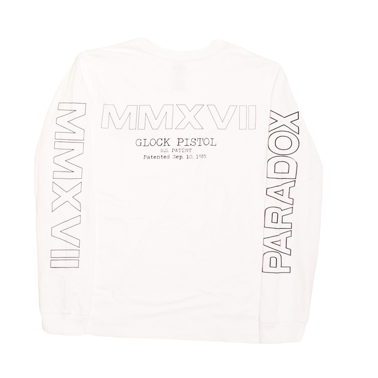 “G-LOCK BLUEPRINT” LONG-SLEEVE TEE (WHITE)