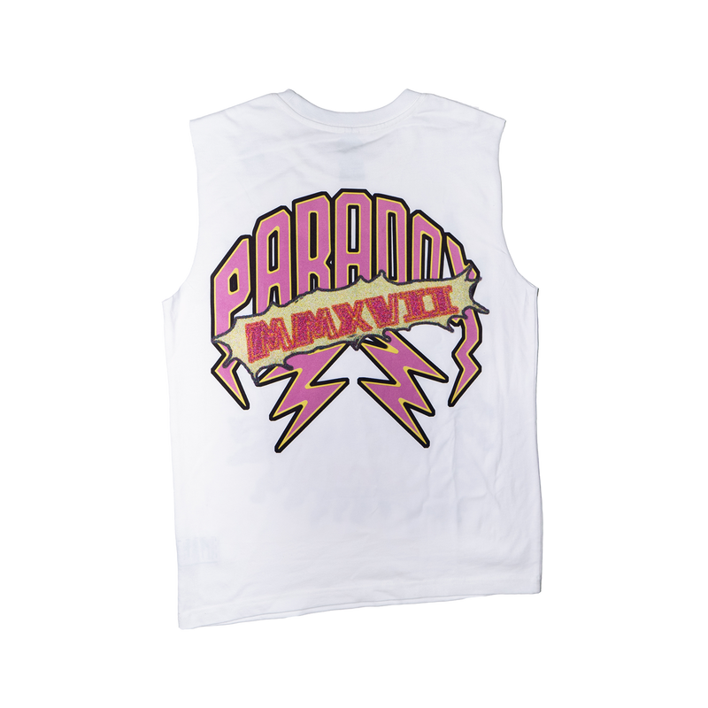 "PARADOX SUN" Sleeveless Tee (WHITE)