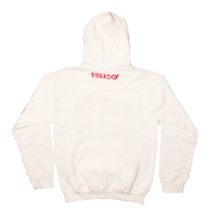 Airbrushed Vintage Car Pull-Over Hoodie (White/Black/Red)