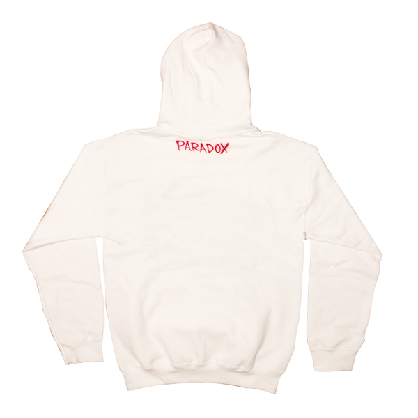Airbrushed Vintage Car Pull-Over Hoodie (White/Black/Red)