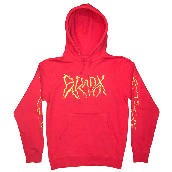 Lightning Strikes Pull-Over Hoodie (Red/Gold)