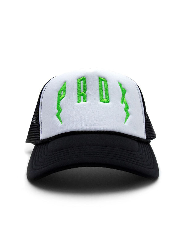 PRDX Trucker Hat (Black/White/Neon Green)