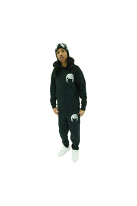 Lightning arc logo sweatsuit (BLACK/WHITE)