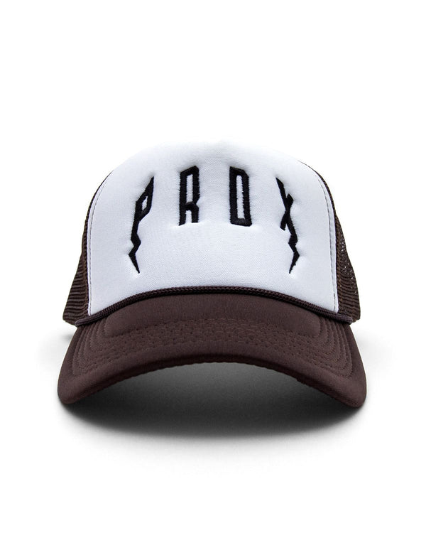 PRDX Trucker Hat (White/Brown/Black)