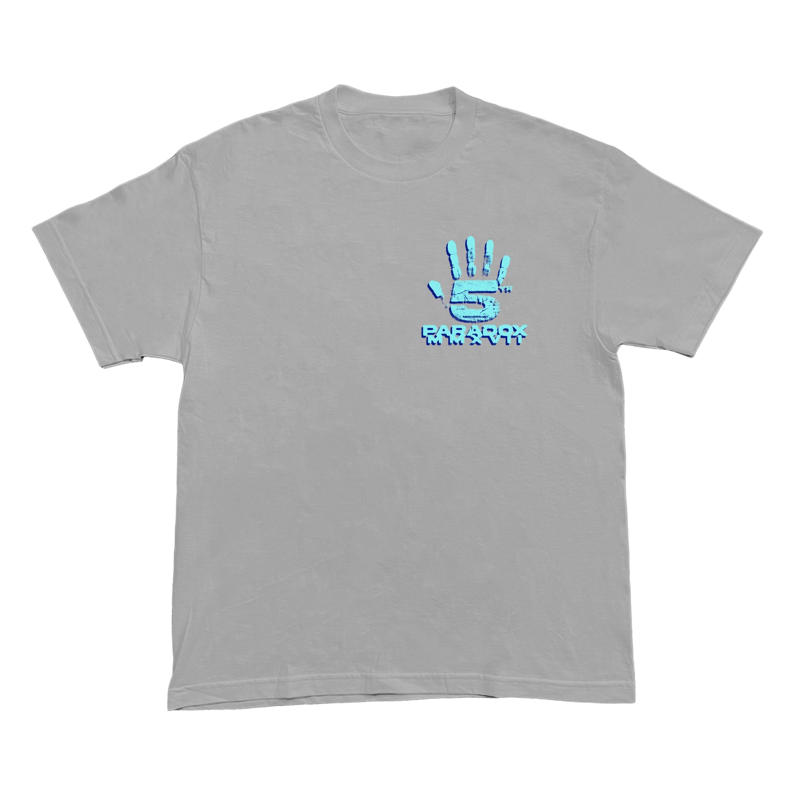 "5IVE HAND" 5 YEAR ANNIVERSARY TEE (GREY/BLUE)