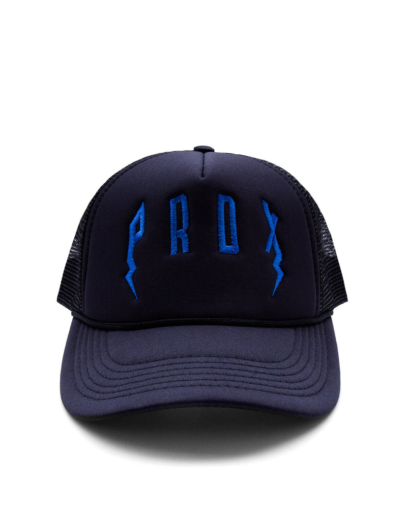 PRDX Trucker Hat (Black/Black/Blue)