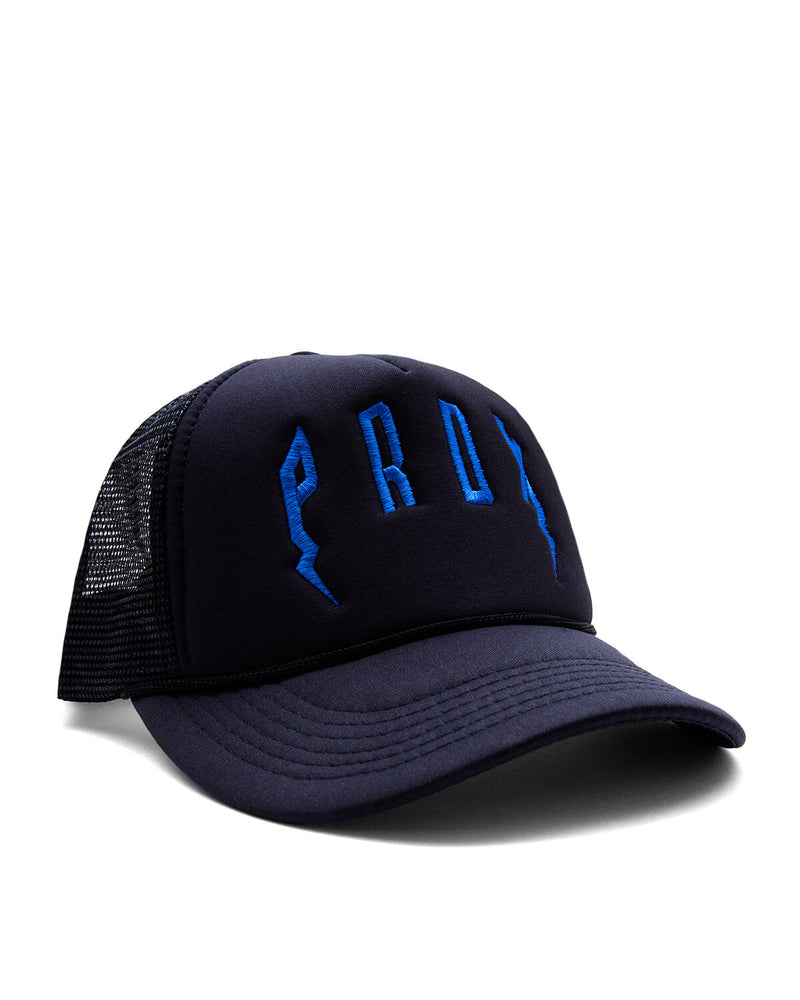 PRDX Trucker Hat (Black/Black/Blue)
