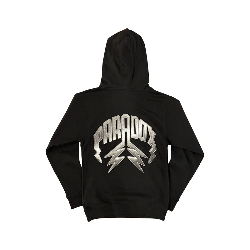 Medal Lightning Arc Logo Pull-Over Hoodies (SILVER)