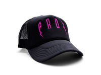 PRDX Trucker Hat (Black/Black/Pink)