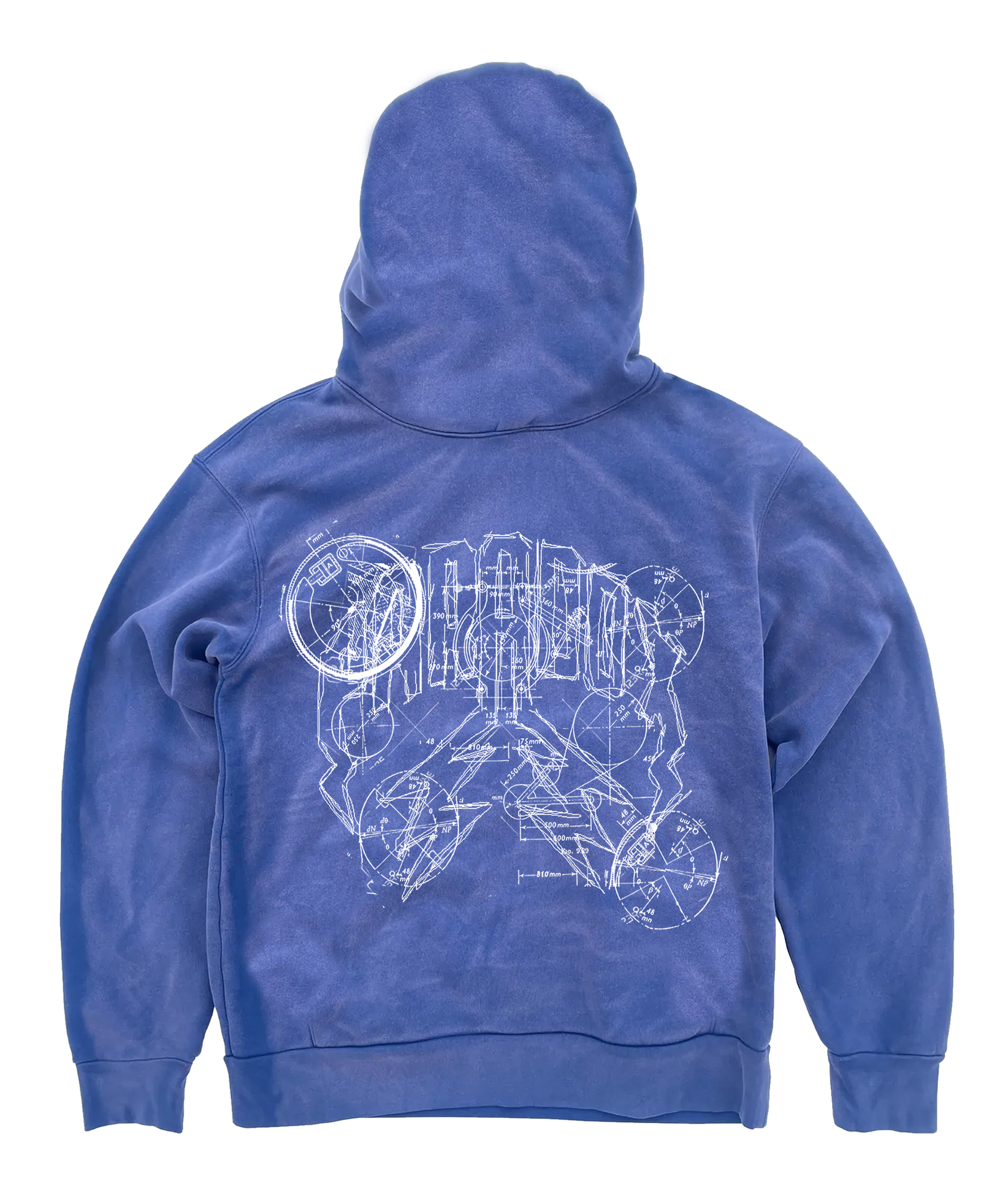 "The Blueprint" Lightning Arc Logo Pull-Over Hoodie (Vintage Blue)
