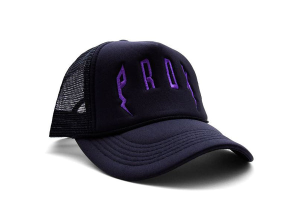 PRDX Trucker Hat (Black/Black/Purple)