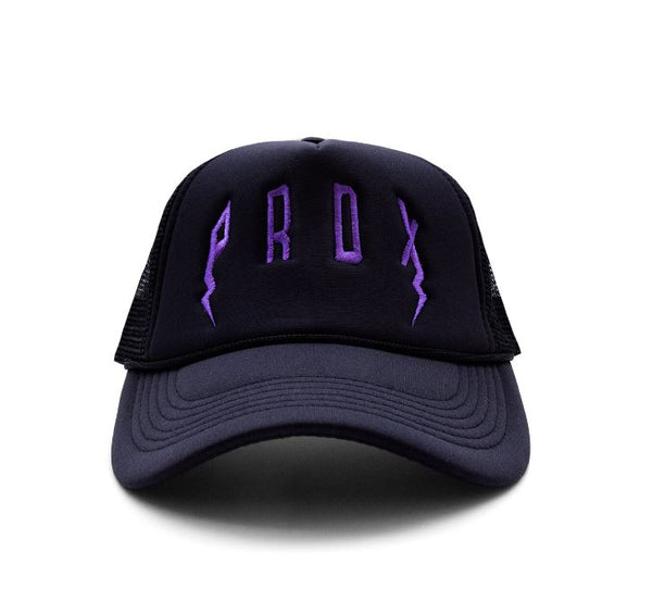 PRDX Trucker Hat (Black/Black/Purple)