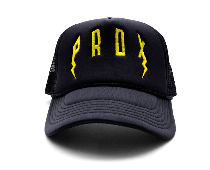 PRDX Trucker Hat (Black/Black/Yellow)