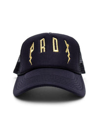 PRDX Trucker Hat (Black/Black/Gold)