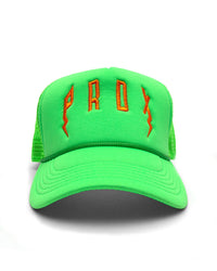 PRDX TRUCKER HAT (GREEN/GREEN/ORANGE)