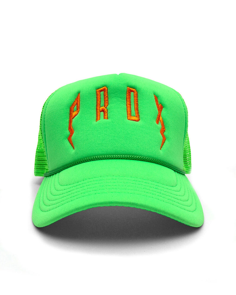 PRDX TRUCKER HAT (GREEN/GREEN/ORANGE)