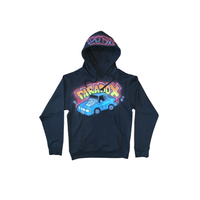 Airbrushed Vintage Car Pullover Hoodie (Black)