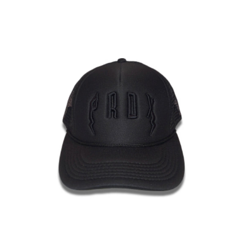 PRDX Trucker Hat (Triple Black/3D Logo)