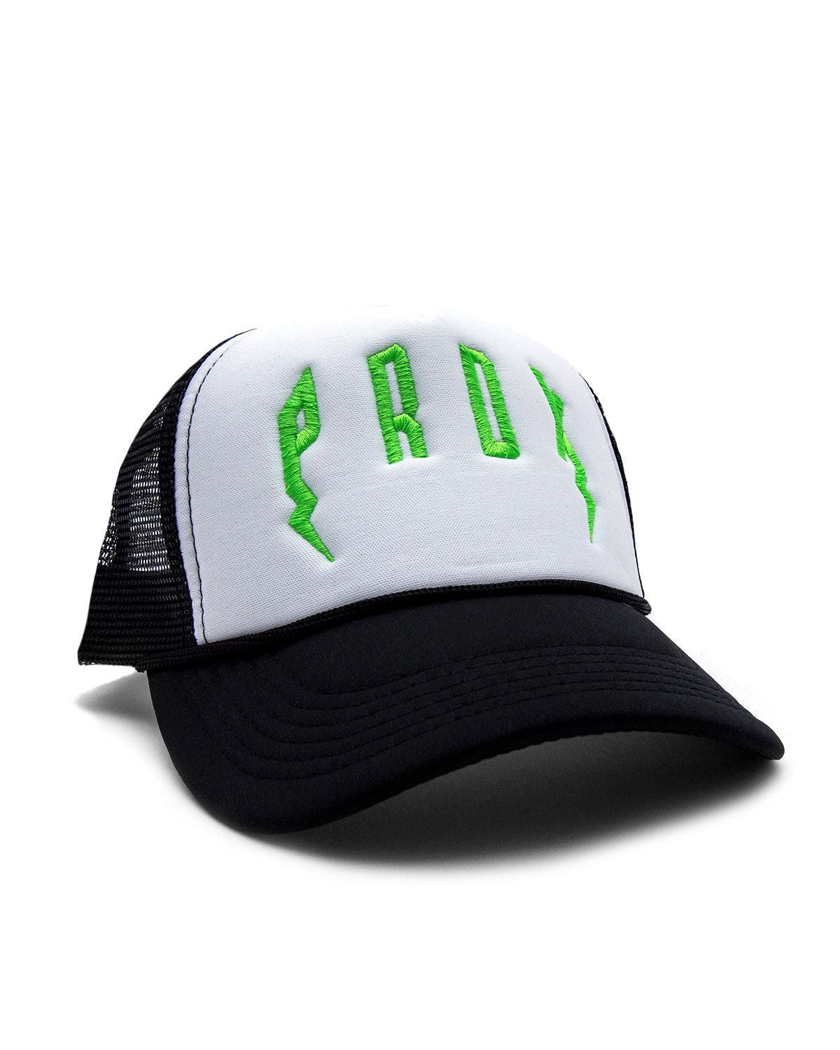 PRDX Trucker Hat (Black/White/Neon Green)