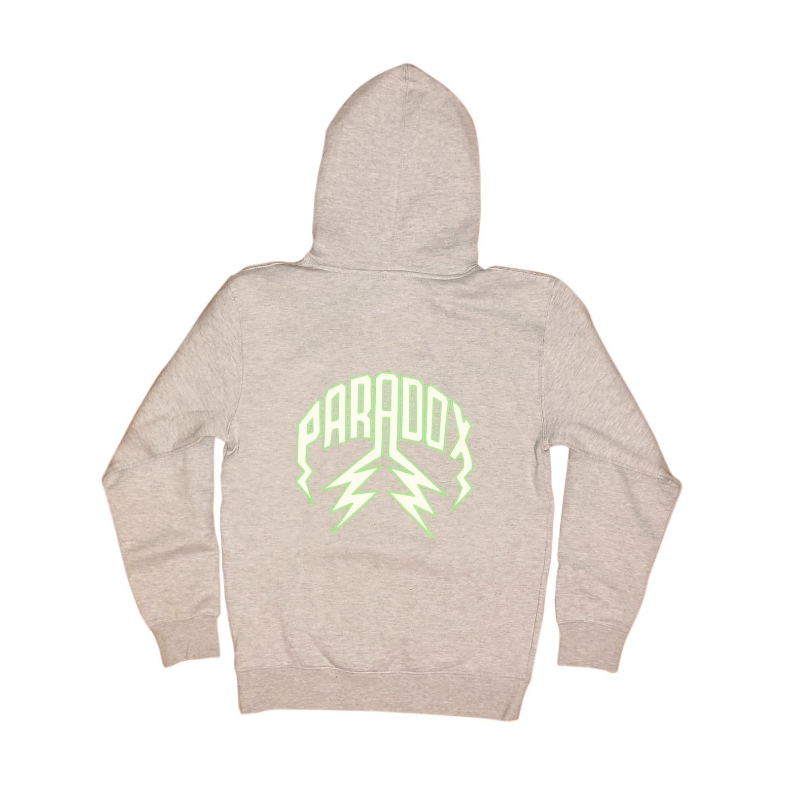Lightning Arc Logo Pull-Over Hoodie (Gray/Neon Green)