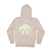 Lightning Arc Logo Pull-Over Hoodie (Gray/Neon Green)