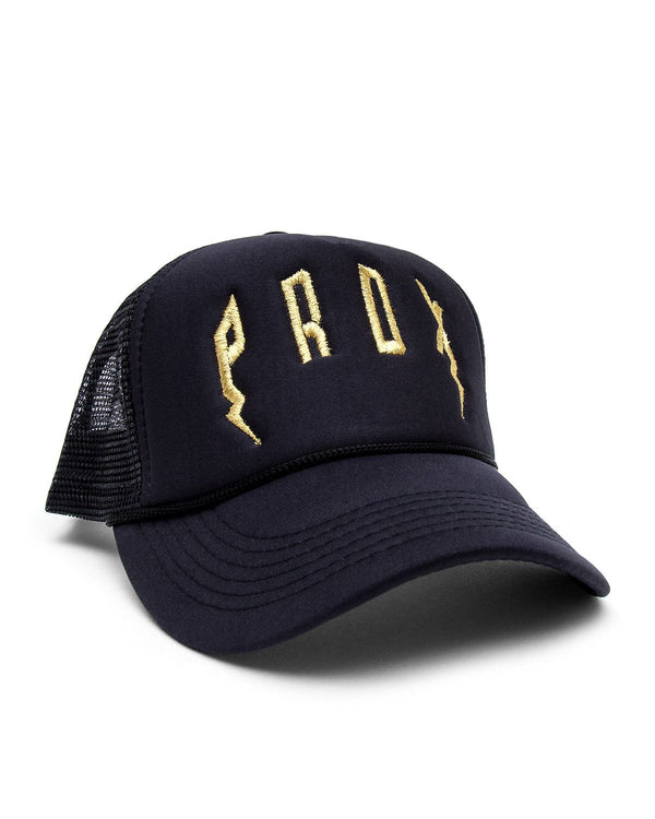 PRDX Trucker Hat (Black/Black/Gold)