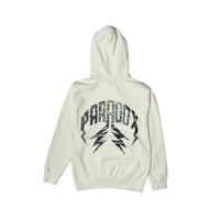Rainbow Oil Lightning Arc Logo Hoodie (CREAM)