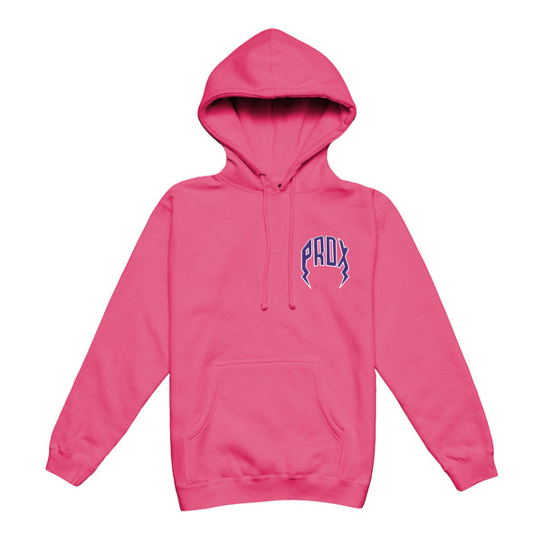 "PURPLE REIGN" LIGHTNING ARC LOGO HOODIE (PINK)