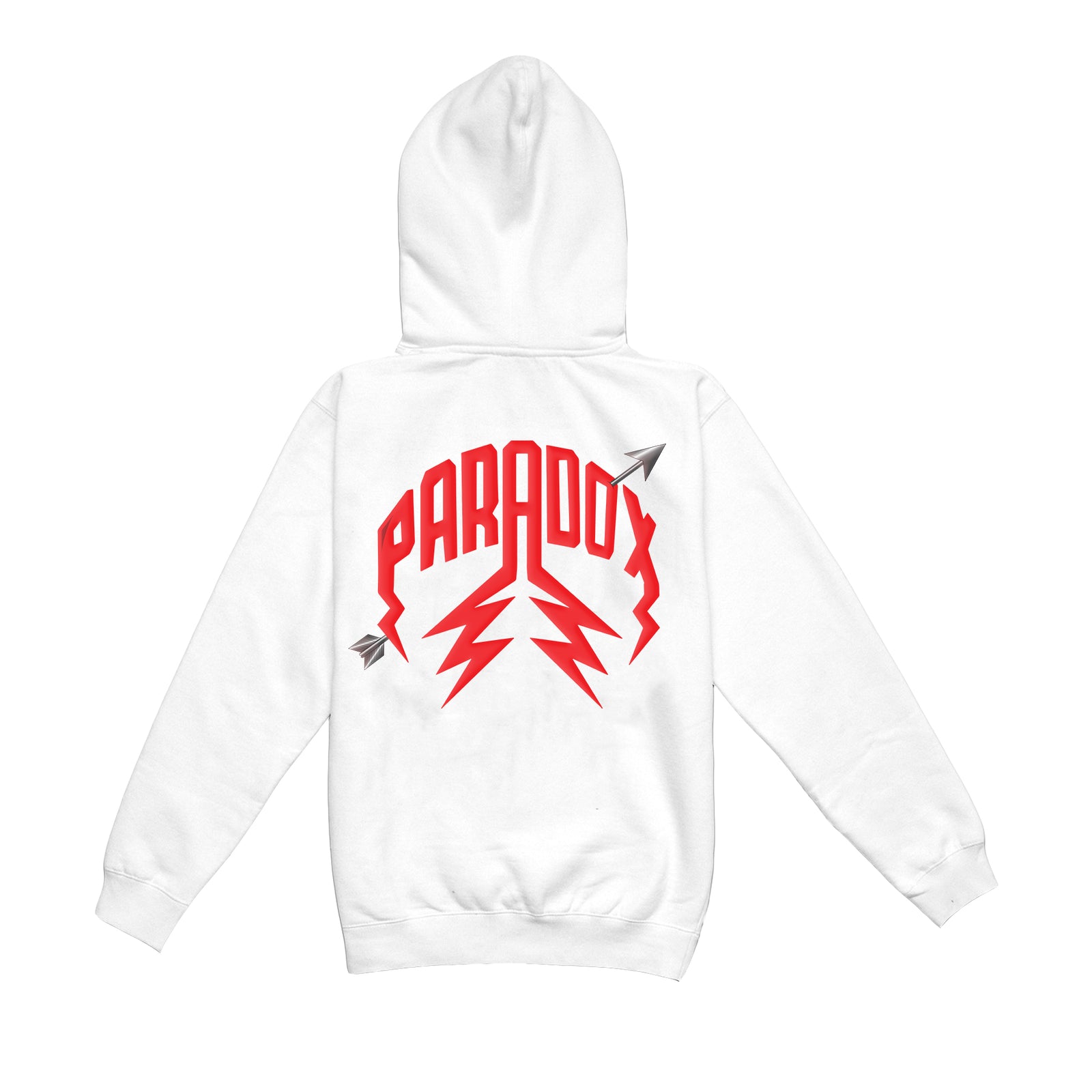 "SKELETON CUPID" LIGHTNING ARC LOGO HOODIE (WHITE)