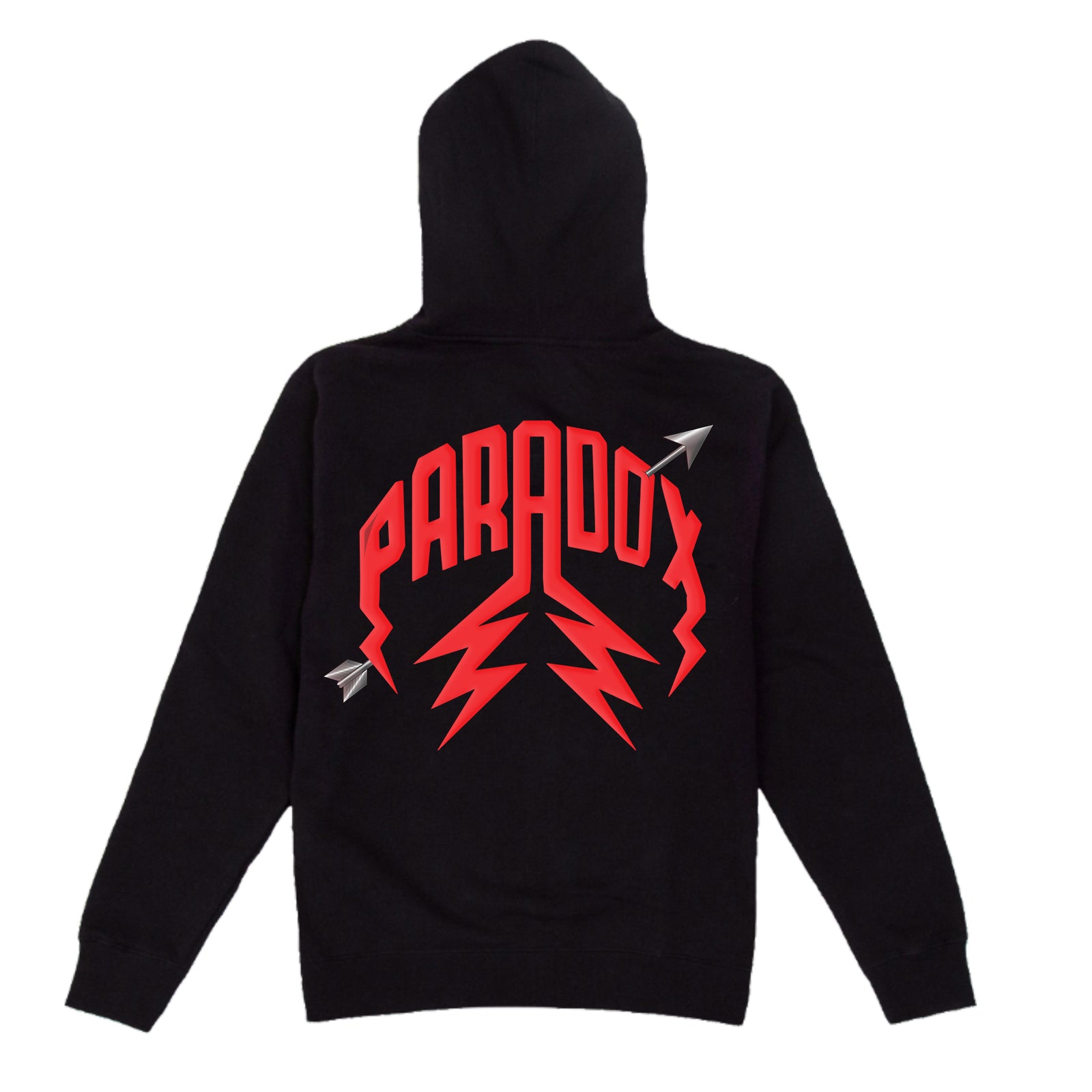 "SKELETON CUPID" LIGHTNING ARC LOGO HOODIE (BLACK)