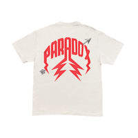 "SKELETON CUPID" LIGHTNING ARC LOGO TEE (WHITE)