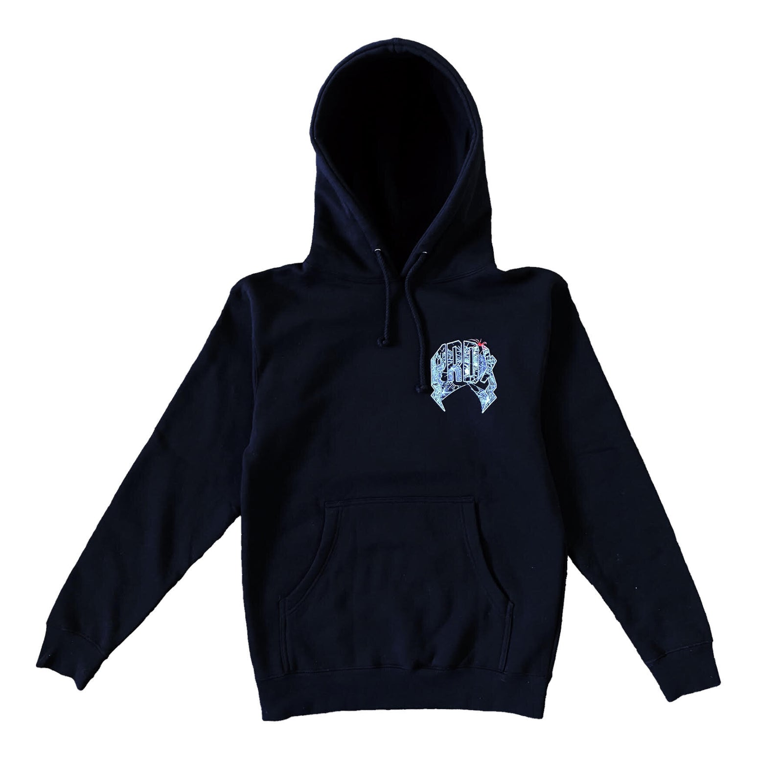 Spider Lightning Arc Logo Pull-Over Hoodie (Black)