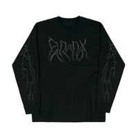 "Lightning Strike" Long Sleeve Tee (Black/Dark Grey)