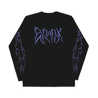 "Lightning Strike" Long Sleeve Tee (Black/Purple)
