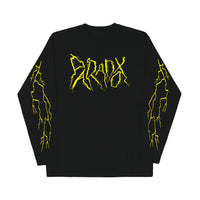 "Lightning Strike" Long Sleeve Tee (Black/Yellow)