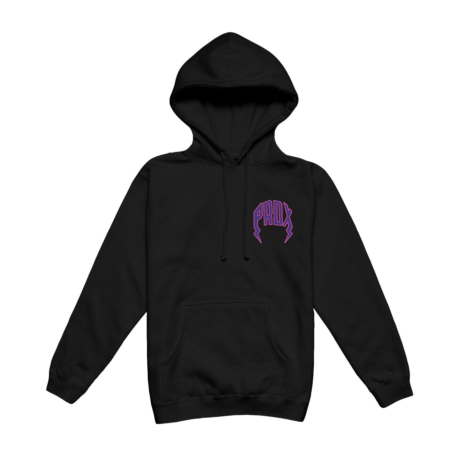 "PURPLE REIGN" LIGHTNING ARC LOGO HOODIE (BLACK)