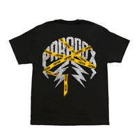 "CAUTION" LIGHTNING ARC LOGO TEE