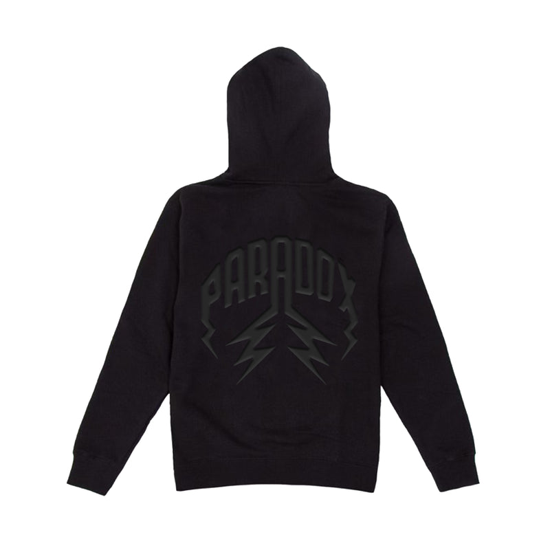 "3D PUFF" LIGHTNING ARC LOGO HOODIE (TRIPLE BLACK)