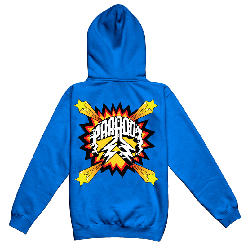 "POP ART" LIGHTNING ARC LOGO HOODIE (BLUE)