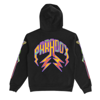 "THERMAL BONE SLEEVE" LIGHTNING ARC LOGO PULL-OVER HOODIE (BLACK)